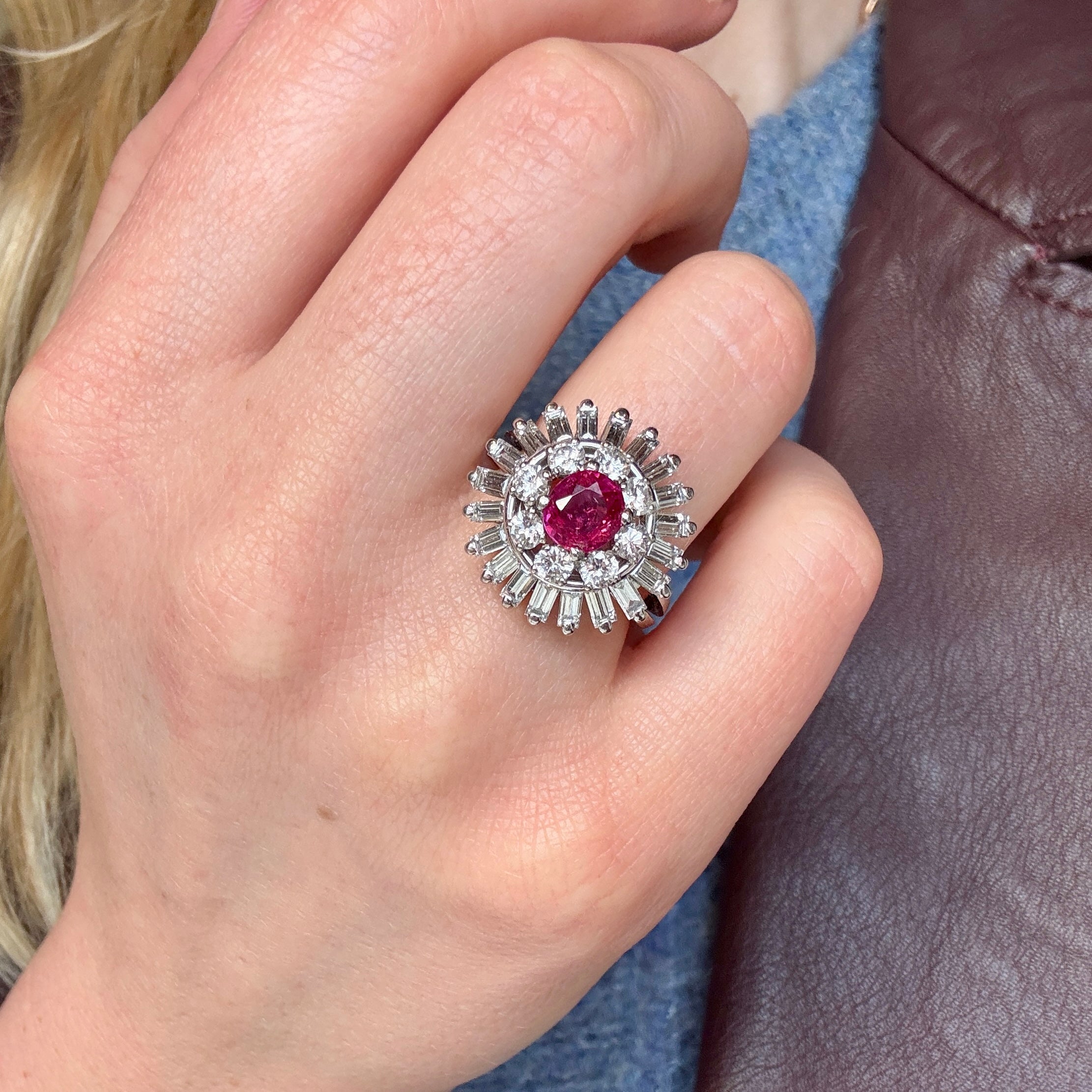Burma Ruby and Diamond Ring-Charlotte Sayers Antique Jewellery
