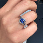 Burmese Sapphire and Diamond Ring-Charlotte Sayers Antique Jewellery