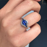 Burmese Sapphire and Diamond Ring-Charlotte Sayers Antique Jewellery