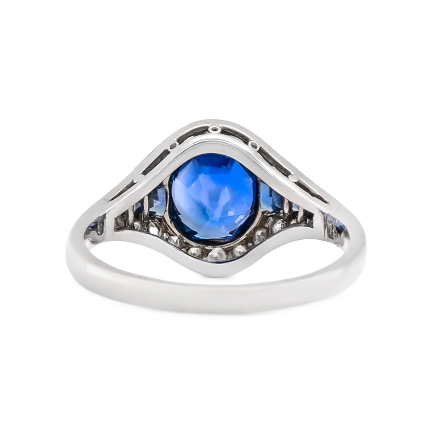Burmese Sapphire and Diamond Ring-Charlotte Sayers Antique Jewellery