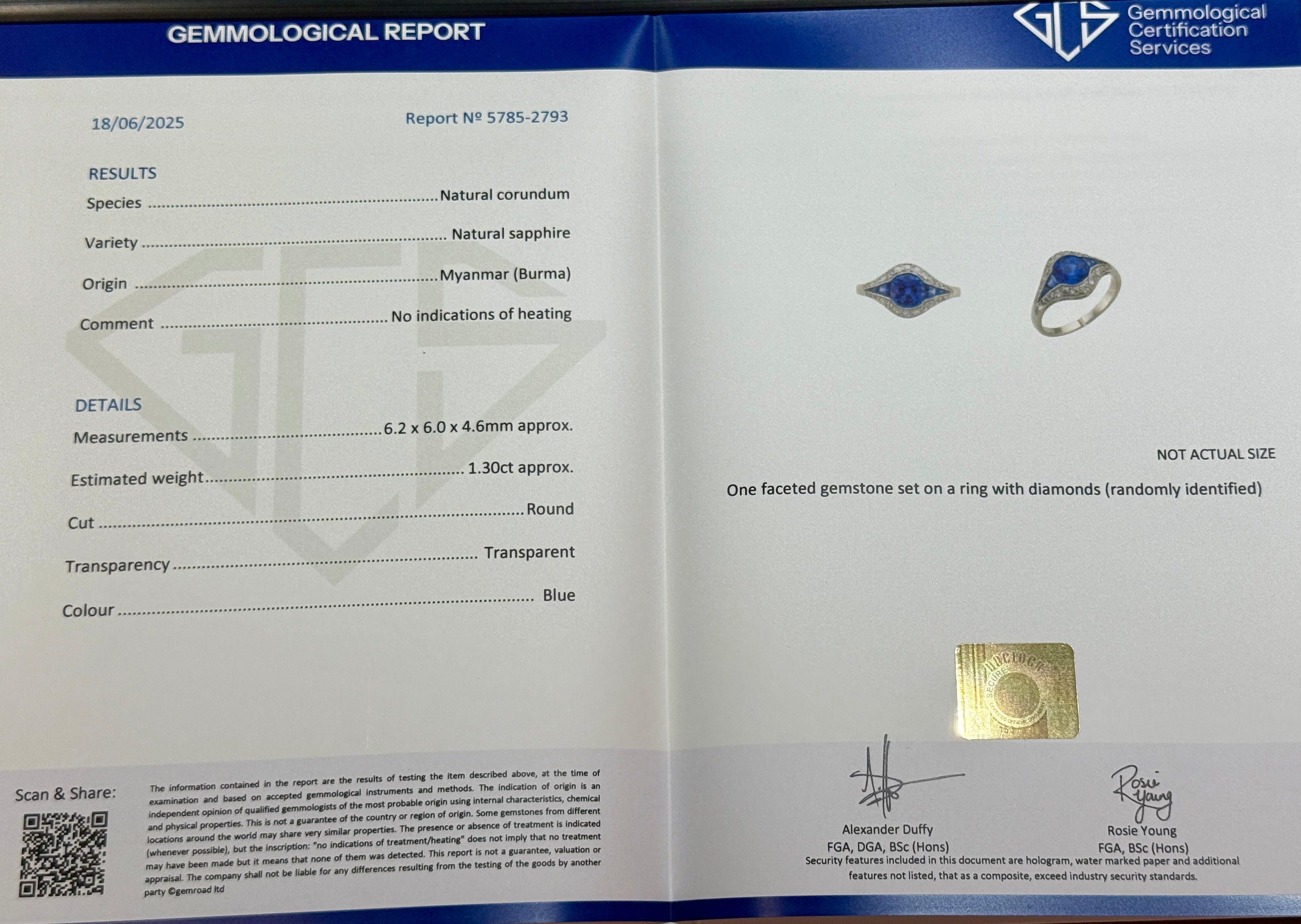 Burmese Sapphire and Diamond Ring-Charlotte Sayers Antique Jewellery