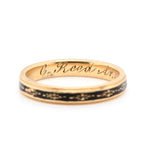 C Reed Black Enamel Georgian Mourning Band Ring-Charlotte Sayers Antique Jewellery