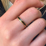 C Reed Black Enamel Georgian Mourning Band Ring-Charlotte Sayers Antique Jewellery