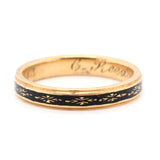 C Reed Black Enamel Georgian Mourning Band Ring-Charlotte Sayers Antique Jewellery