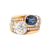 Vintage Sapphire and Diamond Ring