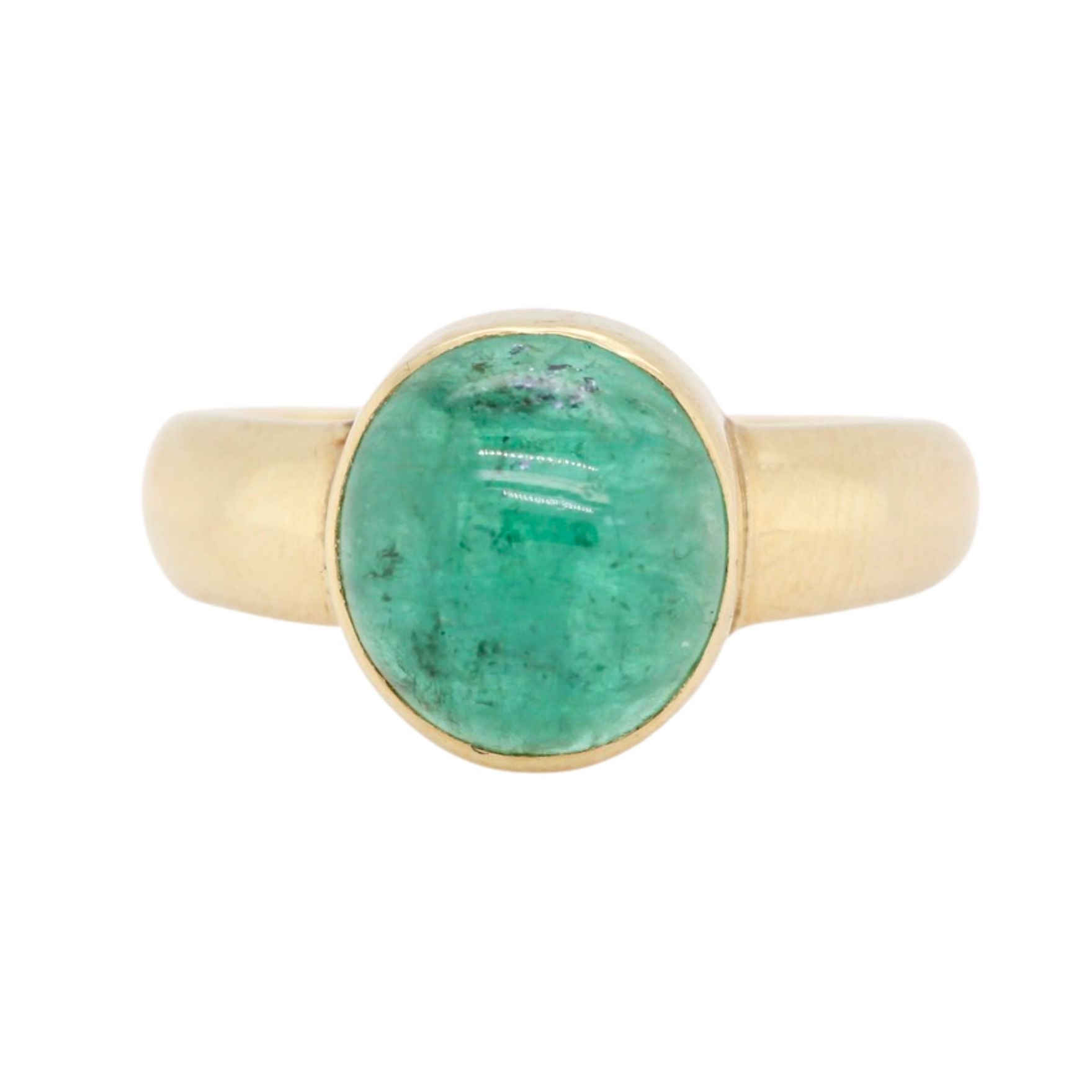 Cabochon Emerald Ring-Charlotte Sayers Antique Jewellery