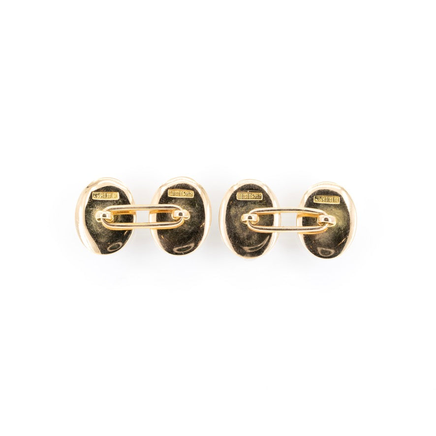 Cabochon Garnet Cufflinks-Charlotte Sayers Antique Jewellery