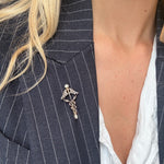Cadeceus Brooch-Charlotte Sayers Antique Jewellery