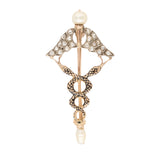 Cadeceus Brooch-Charlotte Sayers Antique Jewellery