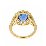 Ceylon Sapphire Cluster Ring-Charlotte Sayers Antique Jewellery