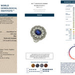 Ceylon Sapphire and Diamond Scalloped Cluster Ring-Charlotte Sayers Antique Jewellery