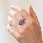 Ceylonese Sapphire and Diamond Ring-Charlotte Sayers Antique Jewellery