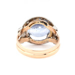 Ceylonese Sapphire and Diamond Ring-Charlotte Sayers Antique Jewellery