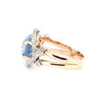 Ceylonese Sapphire and Diamond Ring-Charlotte Sayers Antique Jewellery