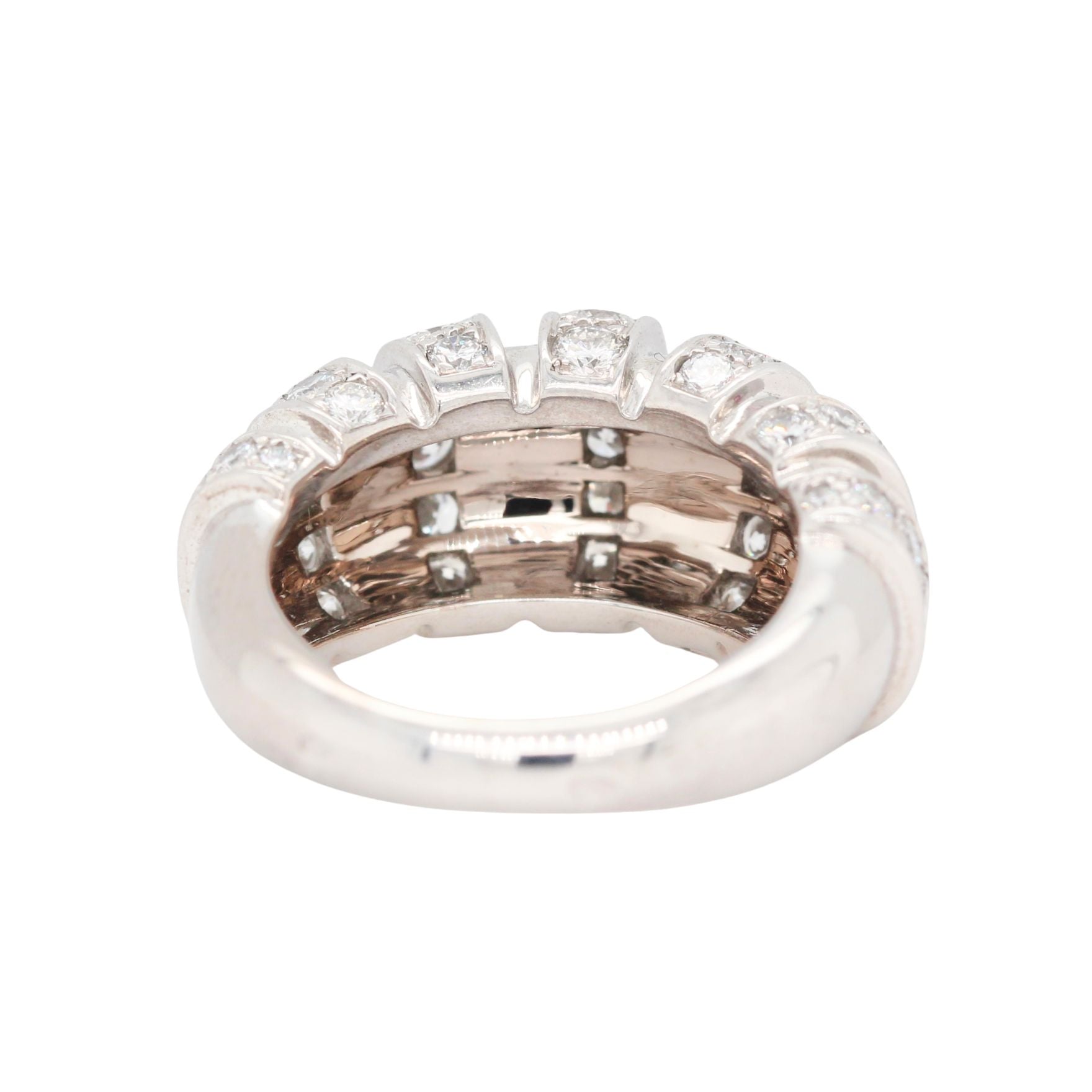 Chaumet Diamond Bombé Ring-Charlotte Sayers Antique Jewellery