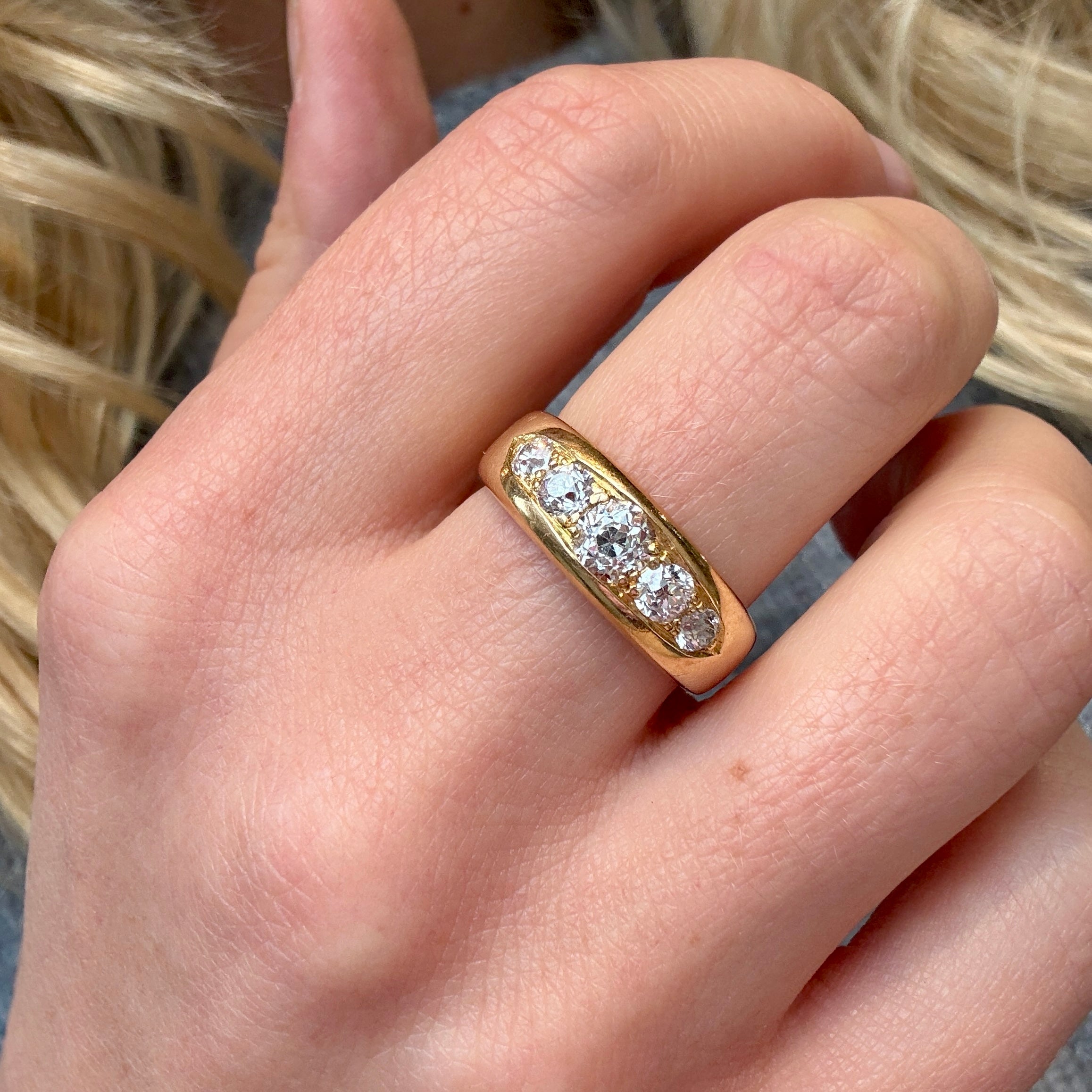 Chunky Diamond Ring-Charlotte Sayers Antique Jewellery