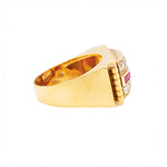 Chunky Ruby and Diamond Ring-Charlotte Sayers Antique Jewellery