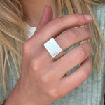 Chunky Silver Ring-Charlotte Sayers Antique Jewellery