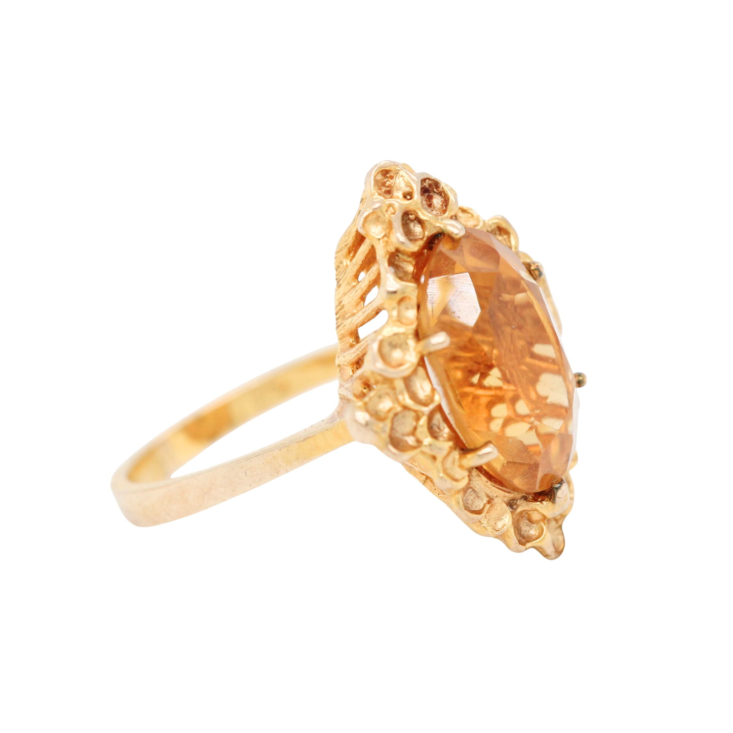 Citrine Cocktail Ring-Charlotte Sayers Antique Jewellery