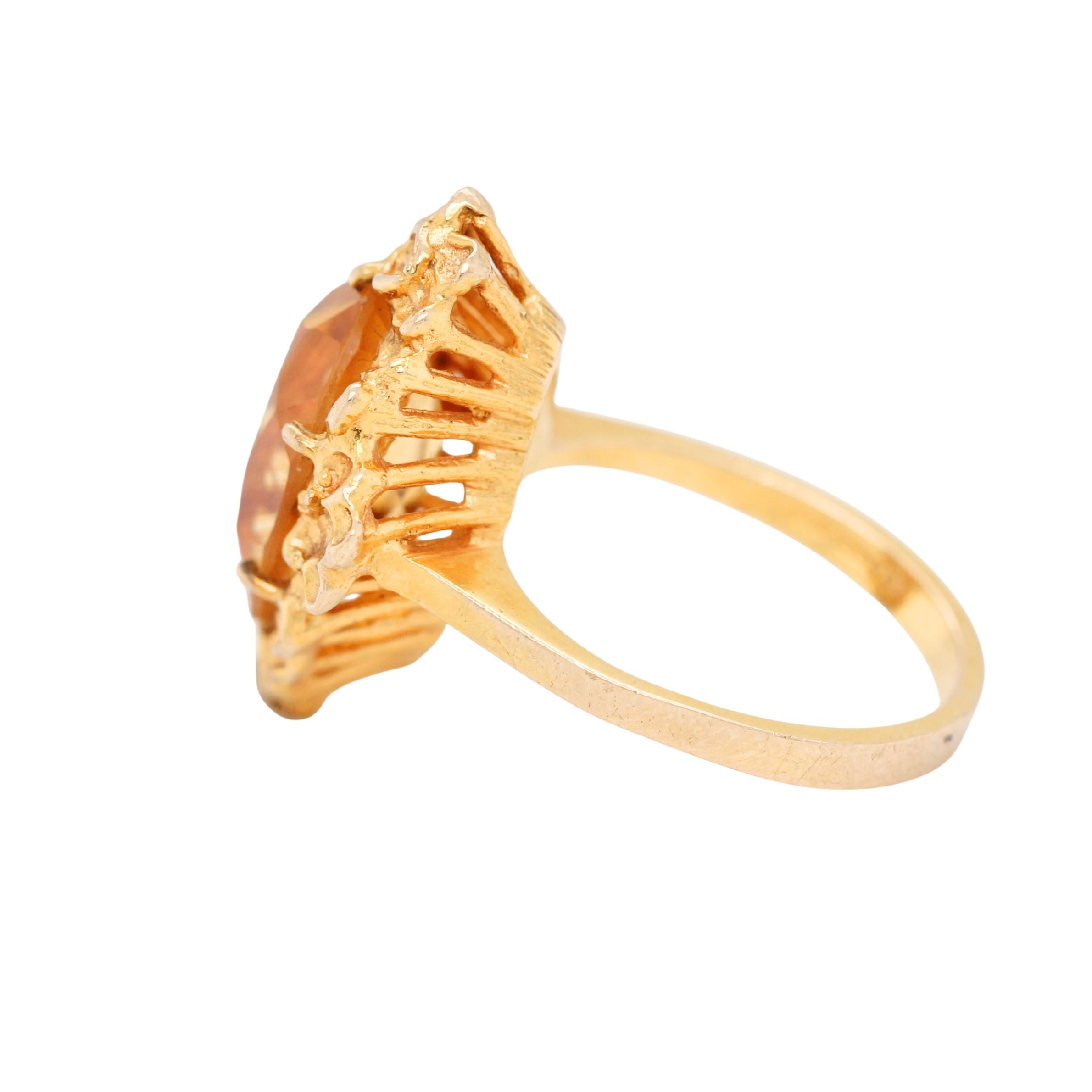Citrine Cocktail Ring-Charlotte Sayers Antique Jewellery