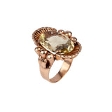 Citrine Gold Cocktail Ring-Charlotte Sayers Antique Jewellery