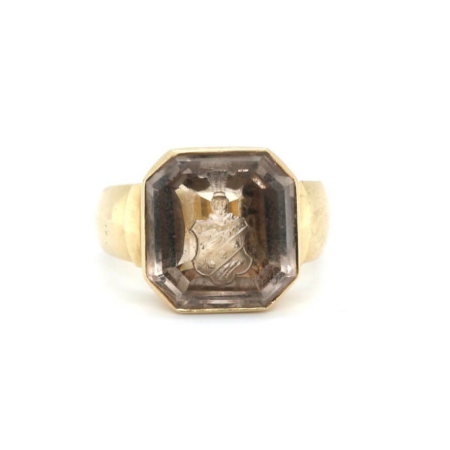 Citrine Intaglio Ring-Charlotte Sayers Antique Jewellery