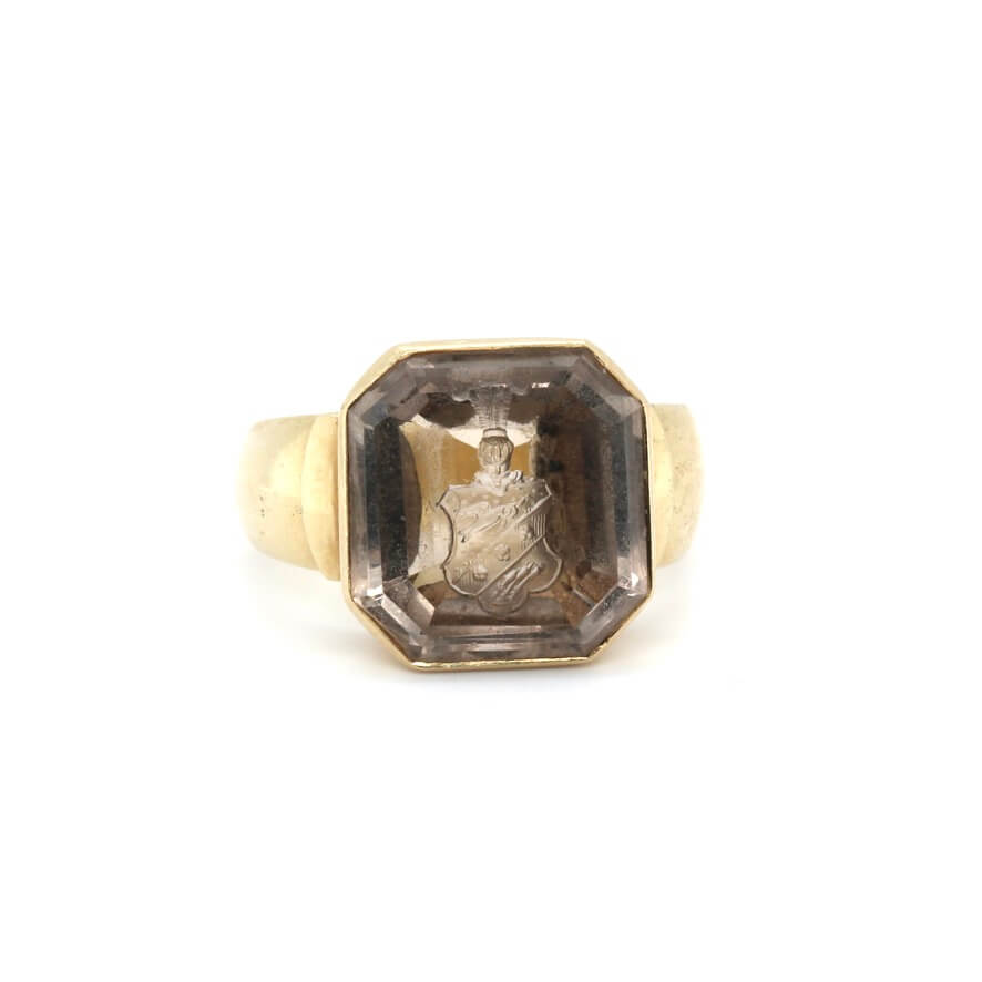 Citrine Intaglio Ring-Charlotte Sayers Antique Jewellery