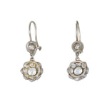Cluster Diamond Drop Earrings-Charlotte Sayers Antique Jewellery