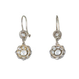Cluster Diamond Drop Earrings-Charlotte Sayers Antique Jewellery