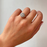 Cluster and Baguette Diamond Ring-Charlotte Sayers Antique Jewellery