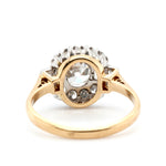 Cluster and Baguette Diamond Ring-Charlotte Sayers Antique Jewellery