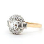 Cluster and Baguette Diamond Ring-Charlotte Sayers Antique Jewellery