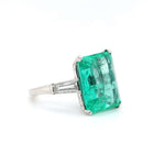 Colombian Emerald Diamond Ring-Charlotte Sayers Antique Jewellery