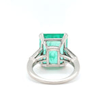 Colombian Emerald Diamond Ring-Charlotte Sayers Antique Jewellery