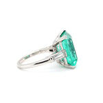 Colombian Emerald Diamond Ring-Charlotte Sayers Antique Jewellery