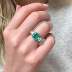 Colombian Emerald and Diamond Ring-Charlotte Sayers Antique Jewellery
