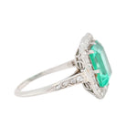 Colombian Emerald and Diamond Ring-Charlotte Sayers Antique Jewellery