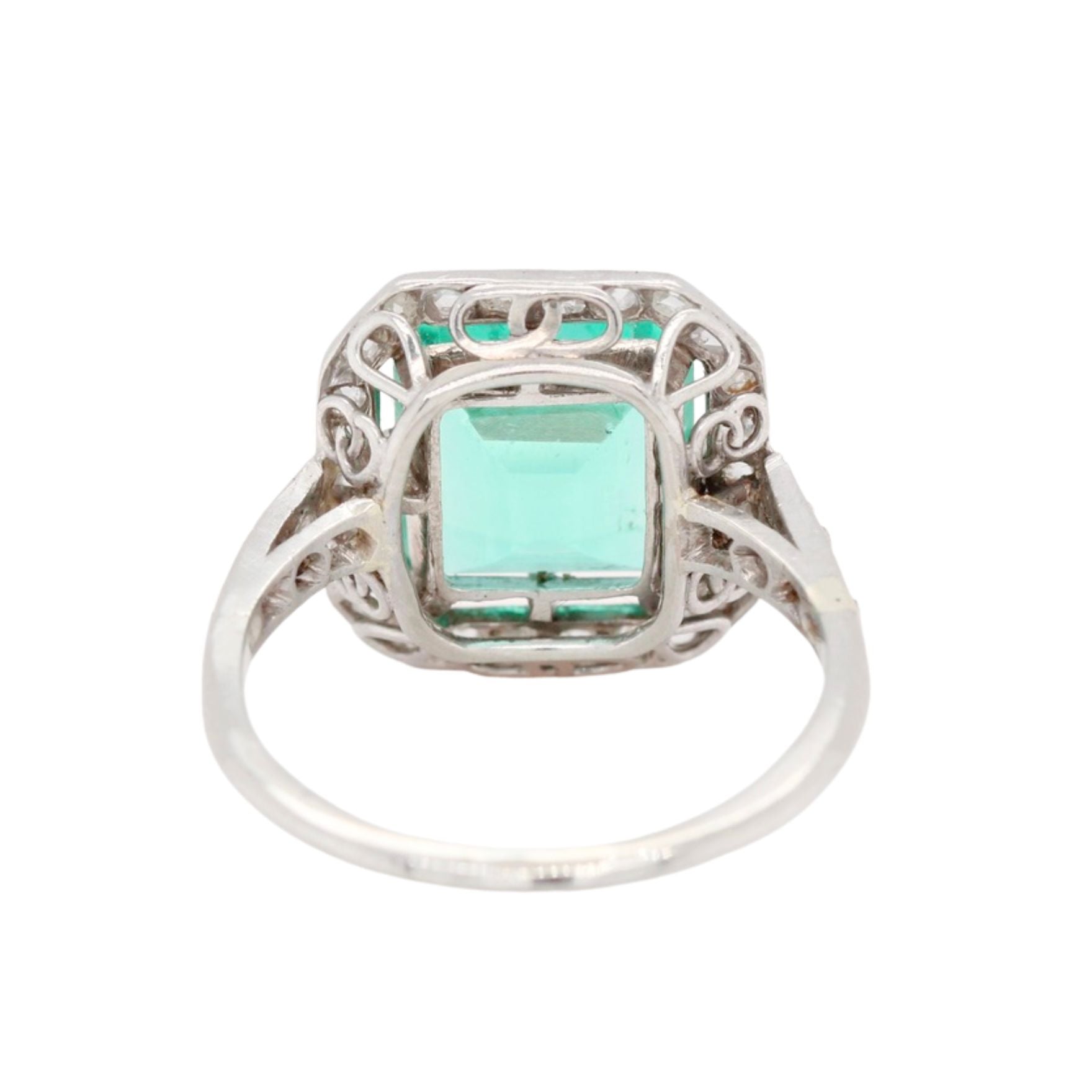 Colombian Emerald and Diamond Ring-Charlotte Sayers Antique Jewellery