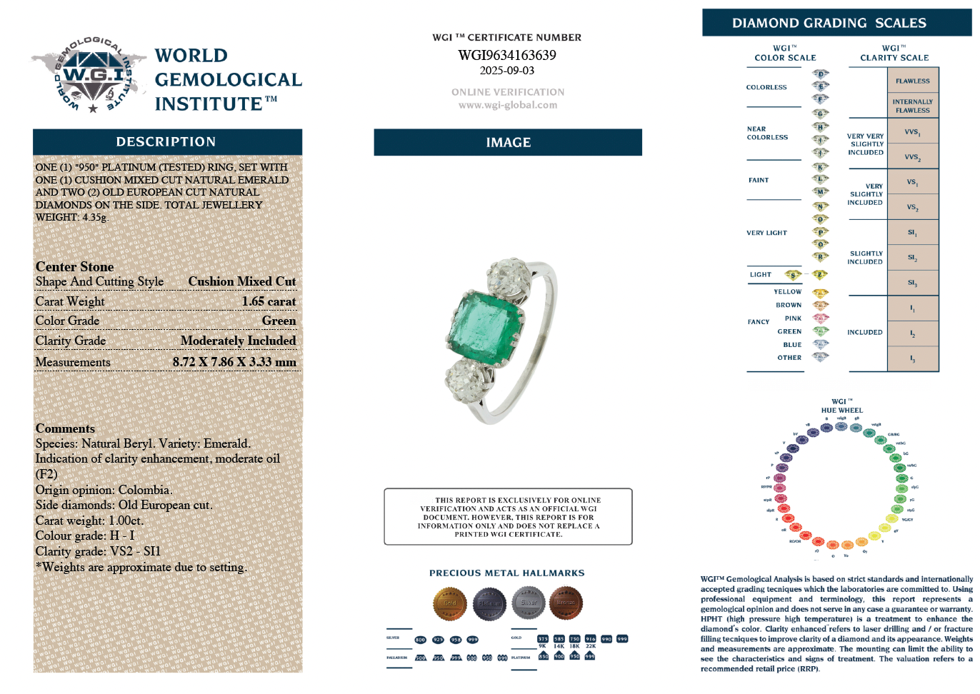 Colombian Emerald and Diamond Ring-Charlotte Sayers Antique Jewellery