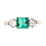 Colombian Emerald and Diamond Ring-Charlotte Sayers Antique Jewellery