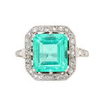 Colombian Emerald and Diamond Ring-Charlotte Sayers Antique Jewellery