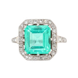 Colombian Emerald and Diamond Ring-Charlotte Sayers Antique Jewellery