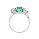 Columbian Emerald and Diamond Ring-Charlotte Sayers Antique Jewellery