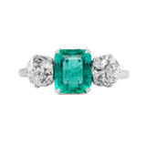 Columbian Emerald and Diamond Ring-Charlotte Sayers Antique Jewellery