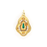 Columbian and Emerald Diamond Pendant-Charlotte Sayers Antique Jewellery