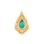 Columbian and Emerald Diamond Pendant-Charlotte Sayers Antique Jewellery