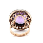 Continental Amethyst and Rose Diamond Ring-Charlotte Sayers Antique Jewellery