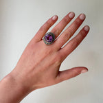 Continental Amethyst and Rose Diamond Ring-Charlotte Sayers Antique Jewellery