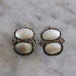 Coque De Perle and Pyrite Earrings-Charlotte Sayers Antique Jewellery