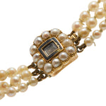 Cultured Pearl Three Row Necklace-Charlotte Sayers Antique Jewellery
